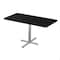 Correll Rectangle Cafe Table, 42 in W, 30 in L, 29 in H, Particleboard Top, Black Granite SCT3042-07-98-09 - alternate 1