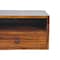 Homeroots 35in Brown Solid Wood Floating Mount TV Stand 727857 - alternate 10