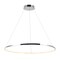 Jonathan Y Brice 35" Modern Contemporary Metal Round Integrated LED Pendant, Chrome JYL7220C - alternate 1