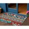Homeroots 3' X 5' Red Pink And Teal Blue Aztec Washable Indoor Outdoor Area Rug 598502 - alternate 1