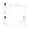 Sartodoors Barn Door 32 x 80 inches, Planum 0444 White Silk with Black Inserts and Frosted Glass, 6.6FT Rail T PLANUM0444BD-B-WS-32 - alternate 3