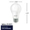Bulbrite 9 Watt Dimmable A19 Frost Finish Medium Screw (E26) LED Light Bulb - 800 Lumens, 3000K, 4PK 862722 - alternate 11