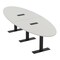 Skutchi Designs 10ft Oval Conference Table With Power | Harmony Series | 8 Person Meeting Room Table HAR-OVL-48X120-T.BK-U779-EBLK - alternate 1