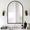 Homeroots Set of Two Black Arch Wood Framed Bathroom Vanity Mirror 565027 - alternate 9