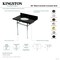 Kingston Brass 36" Black Granite Console Sink with Brass Legs, 8-Inch, 3-Hole, Black Granite/Oil Rubbed Bronze KVPK3630KB5 - alternate 2