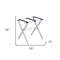 Homeroots White Folding Luggage Rack With Navy Blue Straps 489578 - alternate 5