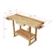 Wrightmaster 55 in. Rubberwood Workbench with 3 Drawers & Storage, Natural ZR-94605 - alternate 8