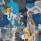 Homeroots 10' X 14' Charcoal Copper And Teal Blue Abstract Washable Indoor Outdoor Area Rug 599549 - alternate 8