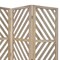 Homeroots 67" Brown Solid WoodFolding Three Panel Screen Room Divider 376796 - alternate 5