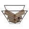 Homeroots 60" Brown Metal and Wood Five Tier Geometric Bookcase 489795 - alternate 10