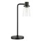 Homeroots 21" Black Metal Arched Table Lamp With Clear Cone Shade 524489 - alternate 1