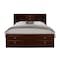 Homeroots Merlot Solid Wood King Bed Frame With Eight Drawers 383806 - alternate 6