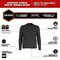 Milwaukee Tool Heated Baselayer Top, Black/Gray, 3XL M500B-213X - alternate 14