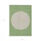 Homeroots 9' X 12' Green And Gray Striped Washable Indoor Outdoor Area Rug 597161 - alternate 9