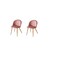 Homeroots Set of Two Pink and Oak Upholstered Velvet Dining Side Chairs, 2PK 568015 - alternate 7