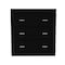 Homeroots 32" Black Three Drawer Dresser 543996 - alternate 1