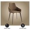 Leisuremod Sonnet Modern Dining Chair in Light Brown Fabric and Iron Legs, 2PK SC51LBR2 - alternate 10