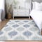 Homeroots 9' X 12' Sky Blue Ivory And Denim Blue Ikat Washable Indoor Outdoor Area Rug 589126 - alternate 8
