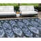 Homeroots 9' X 12' Denim Blue And Sky Blue Southwestern Washable Indoor Outdoor Area Rug 587816 - alternate 1