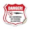 Signmission Alligator Warning Shield Sign Danger! No, 18 inch X 18 inch, Vinyl Decal, 2PK SHI-D-2PACK-18-356 - alternate 1