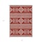 Homeroots 5' X 8' Red And Ivory Southwestern Washable Indoor Outdoor Area Rug 593715 - alternate 8
