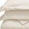 Homeroots Ivory King Cotton Blend 300 Thread Count Washable Duvet Cover Set 528519 - alternate 7