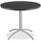 Iceberg CafeWorks Cafe/Breakroom Table, Graphite Granite Top, Silver Frame, 36 in Dia x 30 in H 65628 - alternate 1