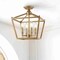 Jonathan Y Plains 12" 4-Light Modern Farmhouse Metal Open-Frame Pagoda LED Semi Flush Mount Mini Lantern, Brass JYL7610B - alternate 11
