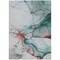 Homeroots 5' X 8' Teal Blue And Terra Cotta Abstract Washable Indoor Outdoor Area Rug 617879 - alternate 6