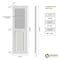 Ekena Millwork True Fit PVC, Combination Louver Panel Shutters, Unfinished, 18W x 44H, PR TFP101CO18X044UN - alternate 16