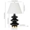 Homeroots 26" Black and Gold Glass Gourd Table Lamp With White Empire Shade 524384 - alternate 7