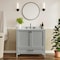 Flash Furniture Haven 36in. Vanity w/Sink, Storage Cabinet w/Blk Hardware, Bottom Drawer, Marble Countertop, Gry FS-BN-4-36-KD-GY-HDBLK-GG - alternate 1