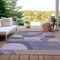 Homeroots 8' X 10' Purple Gray And Beige Geometric Washable Indoor Outdoor Area Rug 616739 - alternate 9
