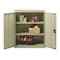 Hirsh Storage Cabinet, 42 in H, 36 in W, 18 in D, Recessed Twist, Keyed, Putty, 2 Shelves 22001 - alternate 18