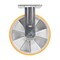 Vestil Polyurethane Rigid Caster 8 In. Diameter x 2 In. Width 1543 Lb. Capacity Orange/Silver CST-VE-8X2PUA-R - alternate 5