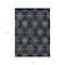 Homeroots 8' X 10' Blue Charcoal And Gray Medallion Washable Indoor Outdoor Area Rug 587701 - alternate 8