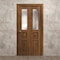 Sartodoors Sliding Closet Bi-fold Doors 64 x 96 inches, Ego 5011 Cognac Oak Veneer, Sturdy Tracks Moldings Tr EGO5011BF-DKO-64x96 (2* 32x96) - alternate 4