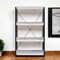 Homeroots 43" Antiqued White And Black Metal and Wood Four Tier Etagere Bookcase 486309 - alternate 6