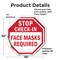 Signmission Stop Check-in Face Masks Required, 10 inch X 10 inch, Vinyl Decal, 2PK OC-D-2PACK-10-54 - alternate 4