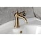 Kingston Brass One-Handle Single-Hole Bathroom Faucet with Push Pop-Up Drain, Antique Brass KS3543RNK - alternate 6