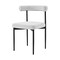Homeroots Set of Two Gray And Black Upholstered Polyester Open Back Dining Side Chairs 569408 - alternate 9