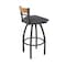 Holland Bar Stool Co Revelle 36in Swivel Extra Tall Bar Stool with Pewter Finish, Medium Back and Canter Storm Seat 881 - alternate 11