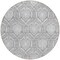 Homeroots 8' Gray And Silver Round Medallion Washable Indoor Outdoor Area Rug 587736 - alternate 8