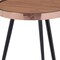 Homeroots 20" Walnut Black And Rose Gold Wood and Stainless Steel Round End Table 719956 - alternate 5
