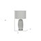 Homeroots 25" Gray and Silver Ceramic Cylinder Table Lamp With Gray Drum Shade 545849 - alternate 8