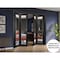 Sartodoors Sliding Closet Double Bi-fold Doors, Lucia 1299 Matte Black with Mirror, Sturdy Tracks Moldings Tr LUCIA1299DBF-BLK-96 x 84 (4* 24x84) - alternate 5
