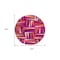 Homeroots 8' Red Purple And Copper Round Geometric Washable Indoor Outdoor Area Rug 598258 - alternate 8