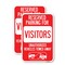 Signmission Reserved Parking for Visitors Unauthorized Vehicles Tow, 12'' X 18'', Heavy Gauge Aluminum, 2PK A-1218-2PACK-23069 - alternate 1