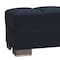 Homeroots 52" Dark Blue and Brown Chenille Tufted Storage Ottoman 608889 - alternate 9