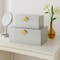 Vintiquewise Set of 2 Wooden Storage Boxes with Gold Accent for Keys, Jewelry, Makeup, or Extras, Silver QI004862.SI - alternate 7